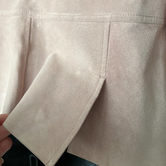 100% Genuine Leather Suede Fully Lined Pink Blazer - Picture 9 of 15